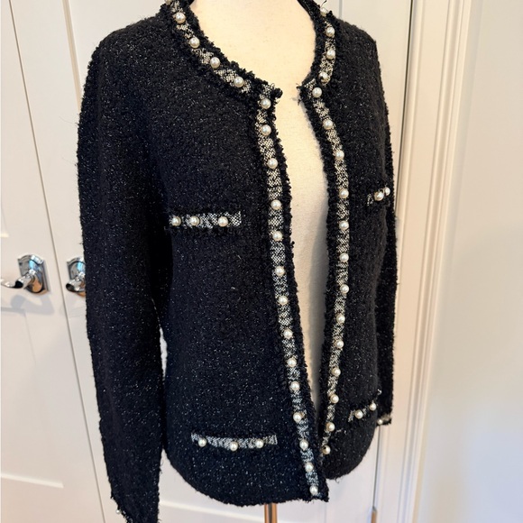 White House Black Market Black Tweed Blazer - Picture 11 of 13